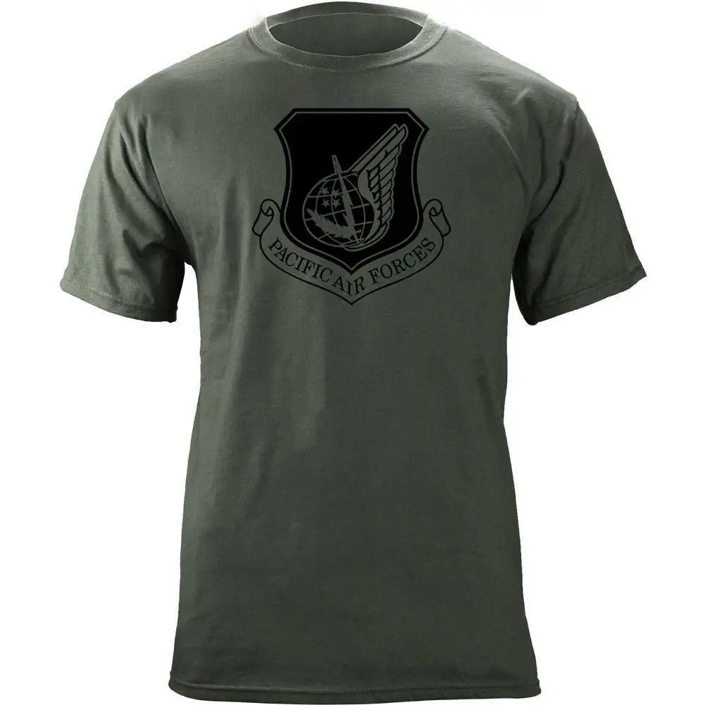 

USAF Pacific Air Forces Subdued Veteran Patch Printed T-Shirt. Summer Cotton O-Neck Short Sleeve Mens T Shirt New S-3XL