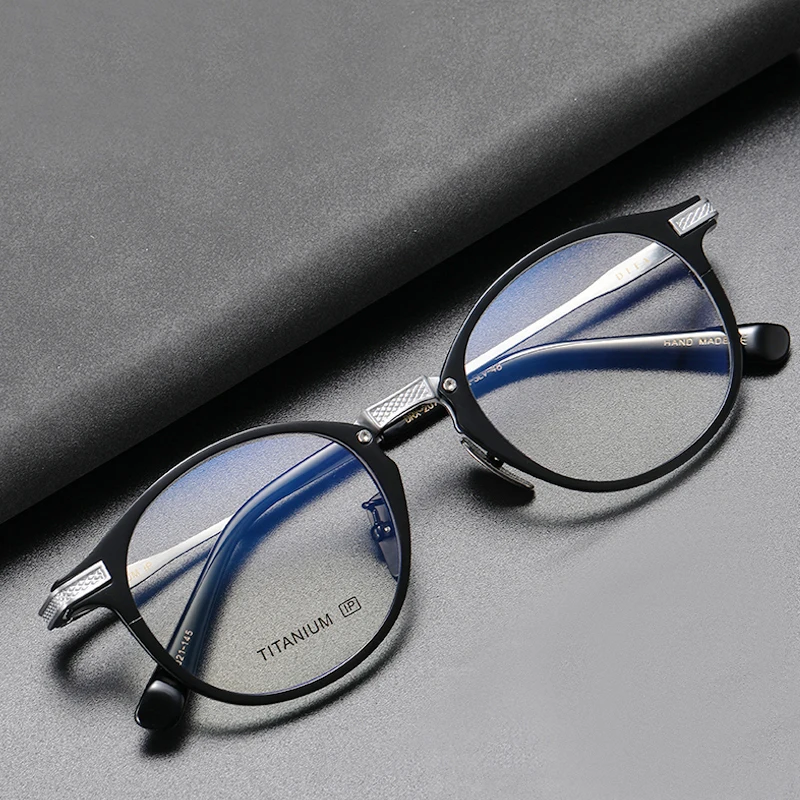 

Pure Titanium Trendy Oval Glasses Frame for Men Vintage Optical Myopia Eyeglasses Women Handmade Luxury Brand Spectacles Eyewear