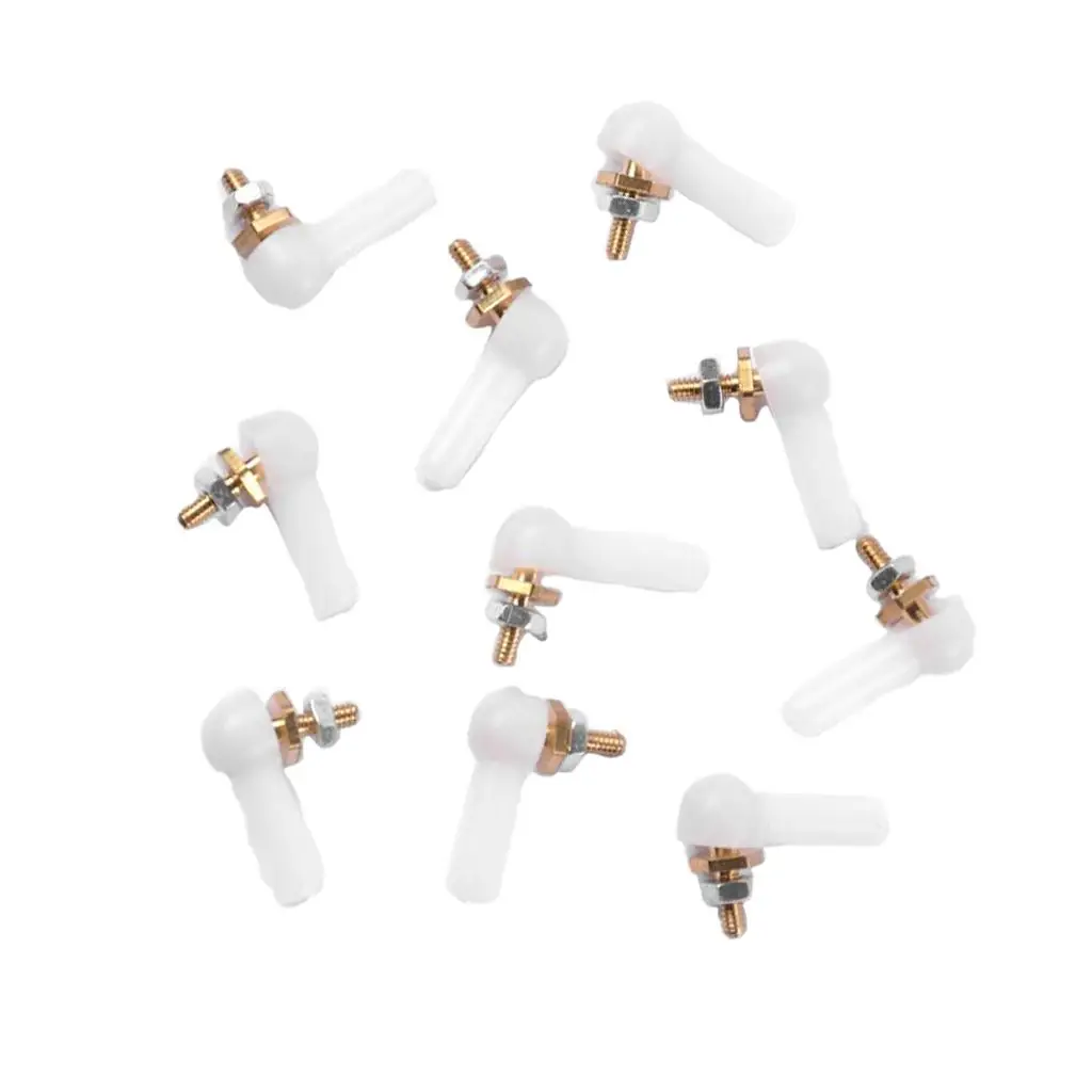 M2 RC Metal Rod Ends with Screw Durable Plastic Tie Rod Ball Joints for RC Boat Accessories