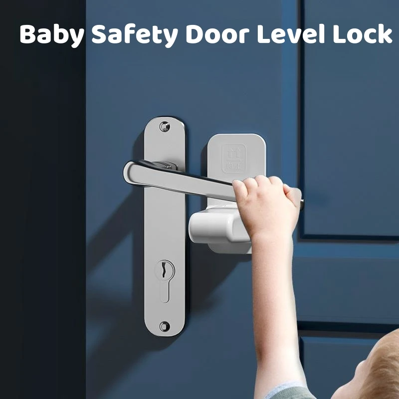 

4PCS Child Universal Door Level Lock Protection Device for Children Safety Anti-open Door Handle Locks Baby Safety Oven Lock