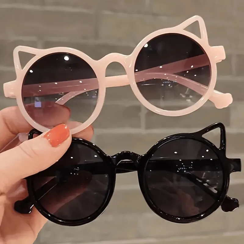Gafas con orejas de gato, coloridas y duraderas, diseño de dibujos animados juguetones, accesorio festivo, 2 uds.