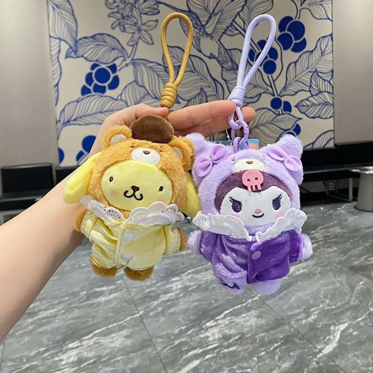 

Miniso Mymelody Kawaii мультяшная плюшевая кукла брелок кулон милый Cinnamoroll подвеска на рюкзак сладкий Kuromi автомобильный брелок