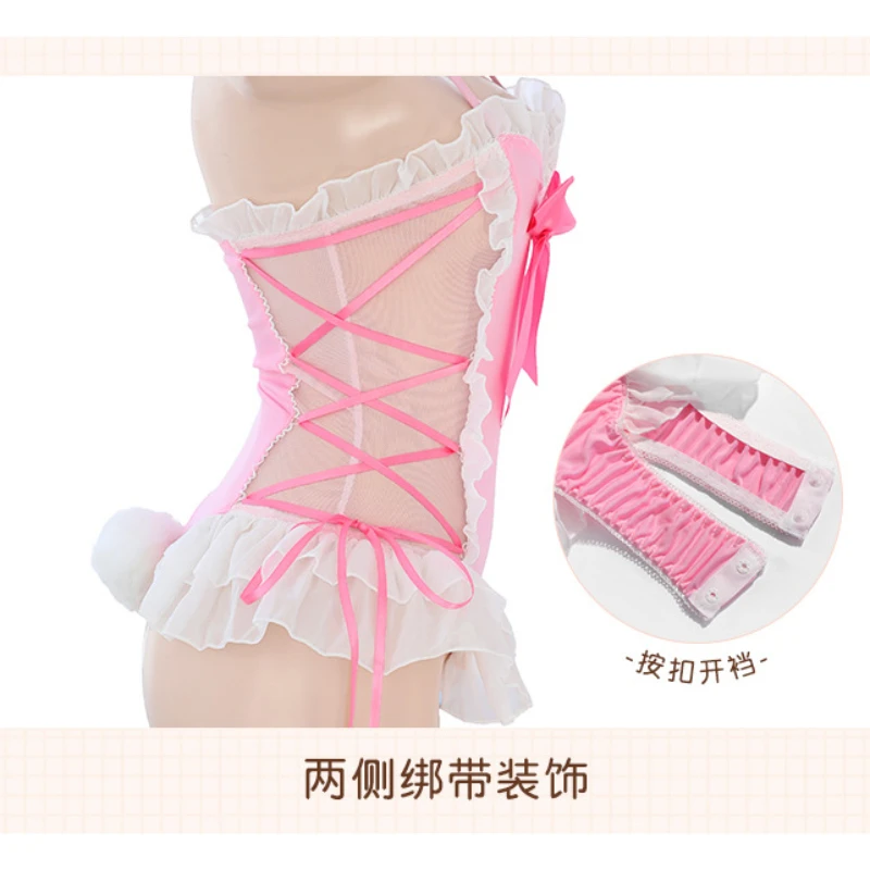 Plus Size Bunny Girl Sexy Bodysuit Women Role Play Maid Costume Sex Game Cosplay Anime Rabbit Suit Sexy Lingerie Porn Outfit