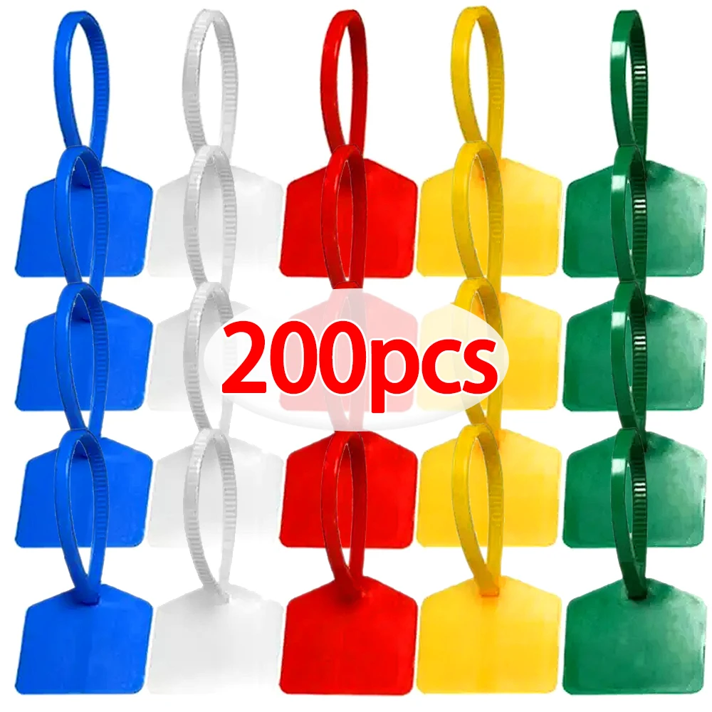 Easy Mark Nylon Cable Ties Tag Labels Plastic Loop Ties Markers Cable Tag Self-locking Zip Ribbon Home Office Storage Accessory