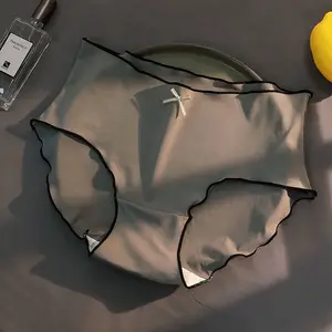 فرودي الحرير المضادة للبكتيريا سراويل غير ملحومة للنساء مثلث سراويل منخفضة الخصر سراويل مريحة سراويل داخلية مثير للفتيات 3 قطع أفضل 10 امرأة مبيعا ترتدي سراويل داخلية - رقم 9