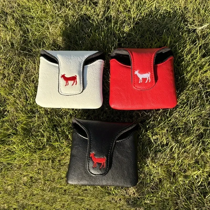 Cabra no Capa de putter pu com 23 padrões com fecho magnético, capa de putter impermeável, resistente ao desgaste e durável, acessórios de golfe