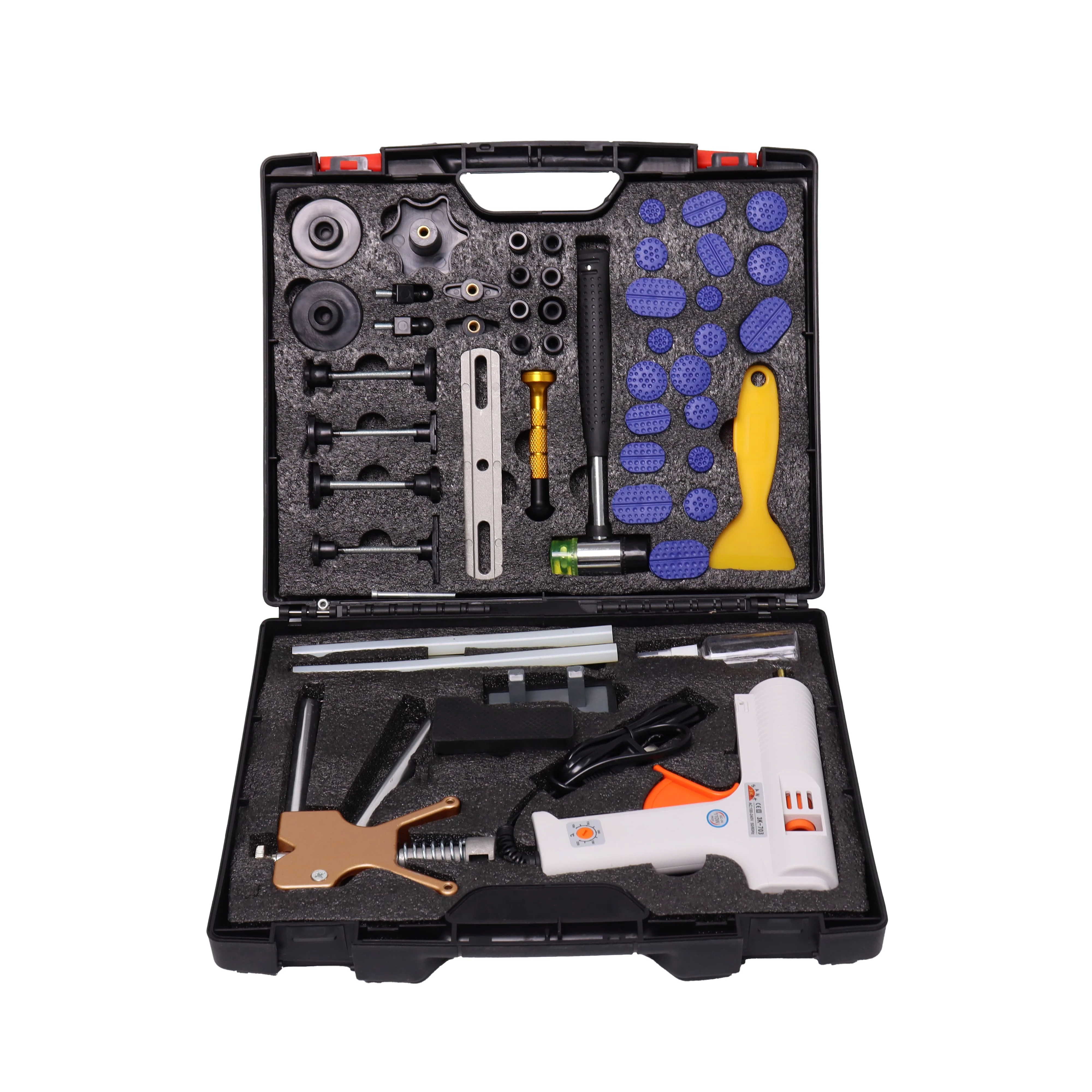 Paintless Dent Repair Kit PDR Tools Hot Melt Glue Gun Dent Lifter Bridge Puller Tabs Auto Body Car Dent Removal Set