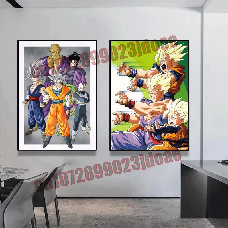 

Classic Anime Dragon Ball Goku Vegeta Kakarot Theme Park Background Wall Party Gift HD Poster Canvas Painting Mural Art Painting