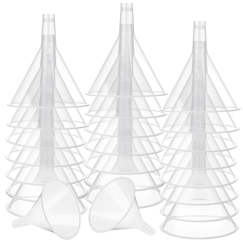 ABKP-grand entonnoir en plastique transparent, ensemble de 24 pièces, bouche large de 4.7 pouces avec becs à longue portée pour remplir des bouteilles d'eau