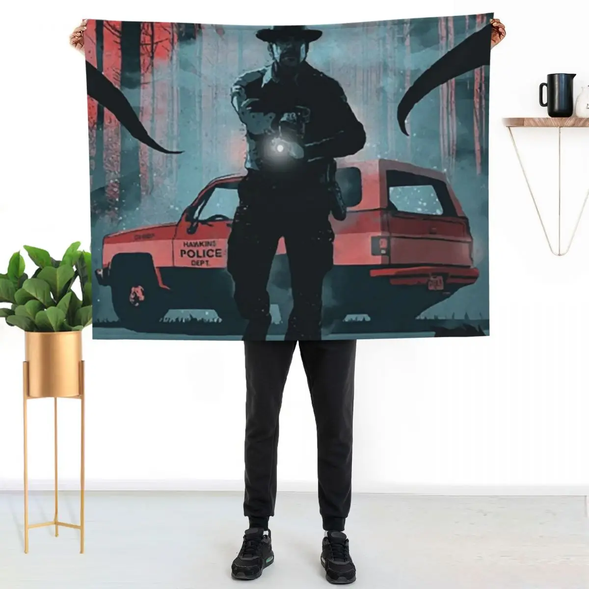 Jim Hopper - Blazer - Car Legends Throw Blanket Cozy Microfiber Throw Blanket for Home Bedroom