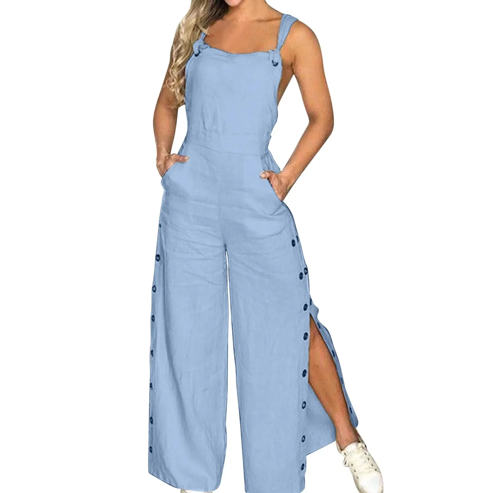 Women Jumpsuit Stylish Off-shoulder Women's Jumpsuit with Wide Leg Elastic Waist for Shopping Dating Commuting in Solid Colors