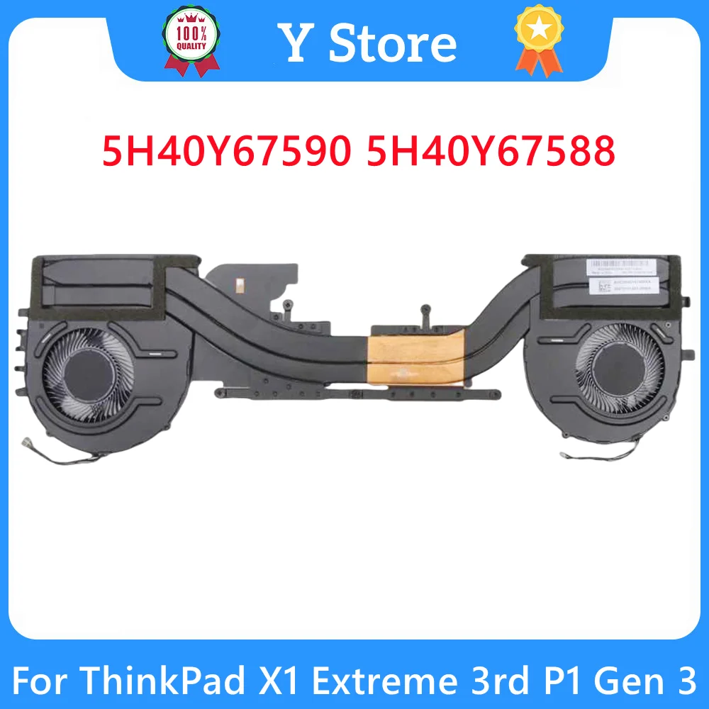 

New Original 5H40Y67590 5H40Y67588 For Lenovo ThinkPad X1 Extreme 3rd P1 Gen 3 Laptop CPU GPU Cooling Fan Cooler Heatsink