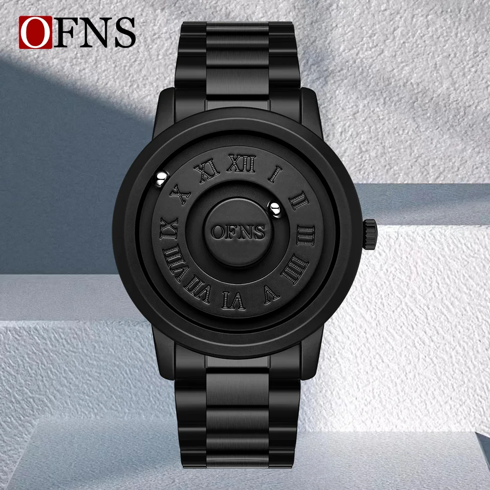 OFNS 1533، 1556 موضة الابتكار ماجليف ستار كارت ساعة رجالي حزام الفولاذ المقاوم للصدأ ساعة رجالية فاخرة Reloj Hombre #1