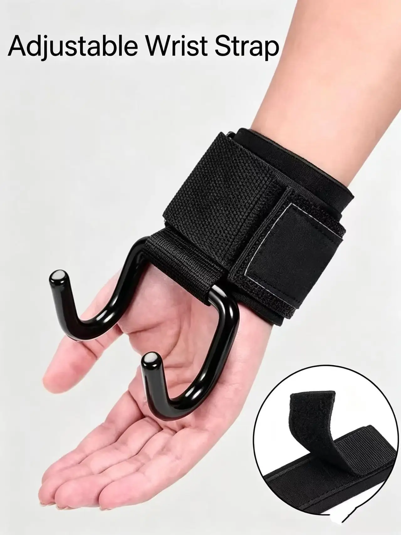 1/2 Pcs Pull Up Assist Hook Wrist Grip Hook, Anti Slip Hand Grip Aid for Barbell Pull Up Single Bar Workout Training Wrist Prote