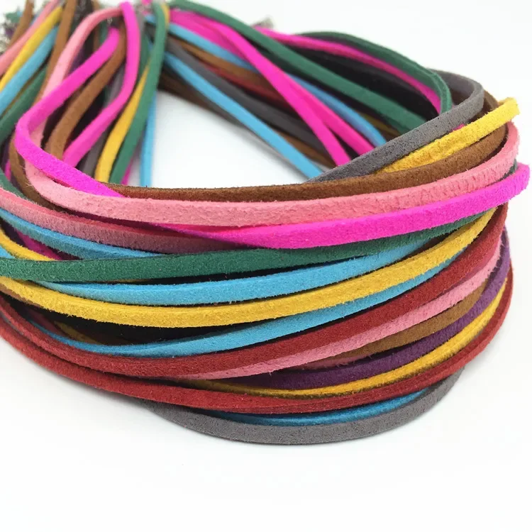 3mm 17-18inch Mix Color Suede Cord Necklace Material To Make Necklaces Colares Cuerda Accessories Diy Jewelry Fittings 20pcs/lot