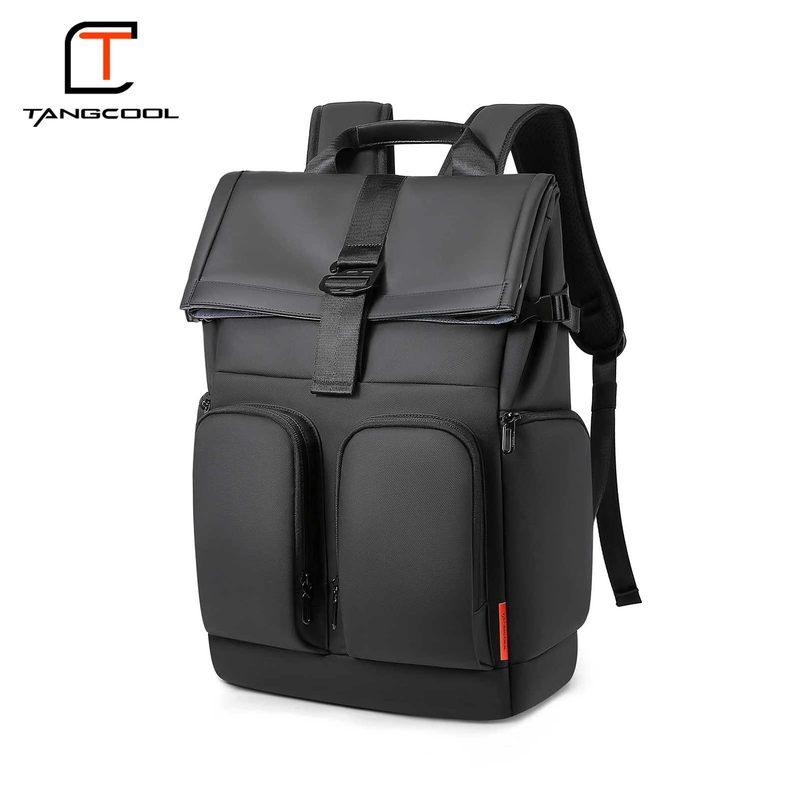 

TANGCOOL Waterproof Rolltop Backpack Large Capacity 15.6 Laptop Bag Durable Business Backpack Men Work Travel