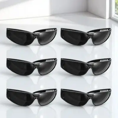 6pcs Welding Goggles Anti-Fog UV Protection Clear Lens Adjustable Fit Safety Glasses for Construction Lab Workers Protective