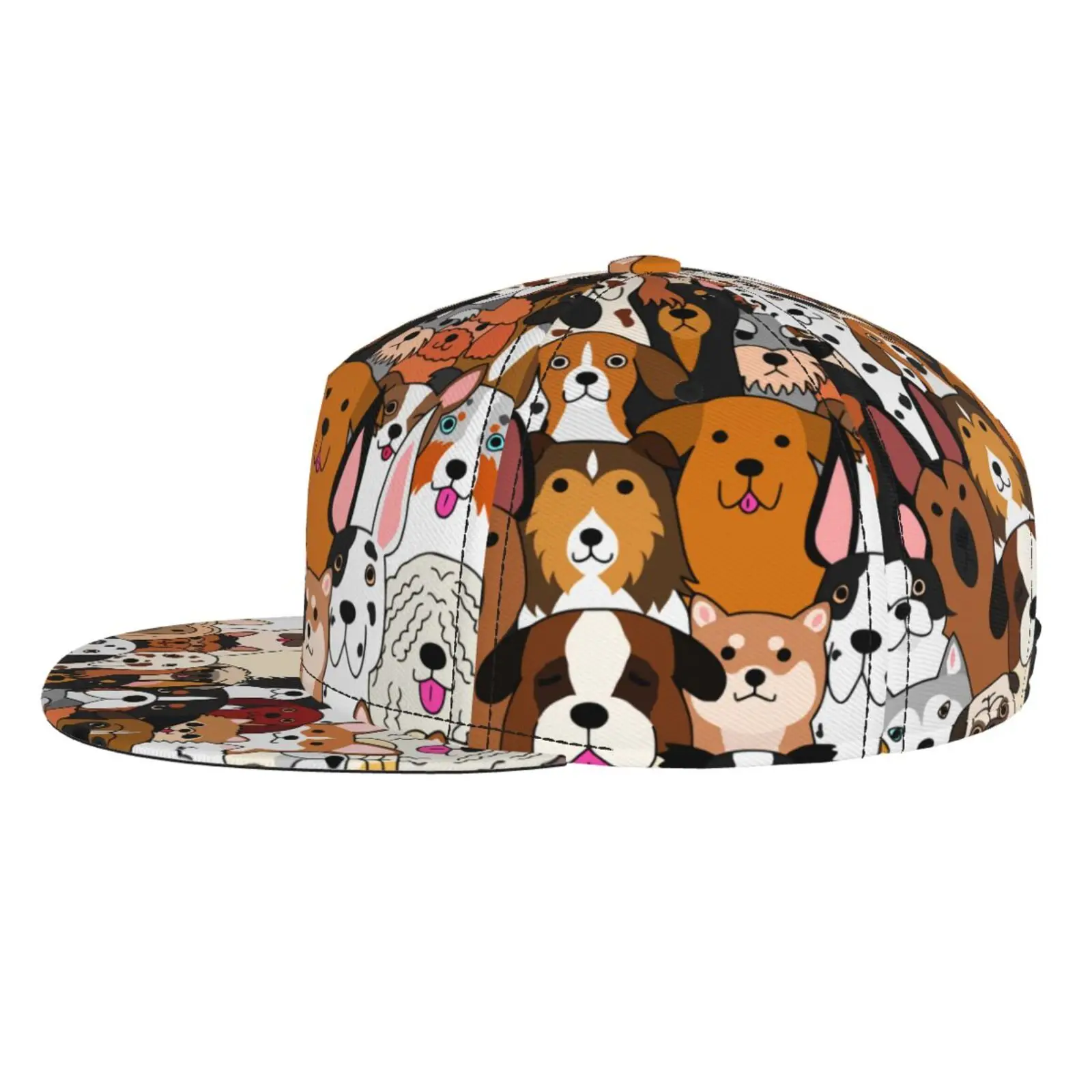 Puppy Printed Baseball Cap Is Suitable for Both Men and Women It Is An Interesting Adjustable Sun Shading Baseball Cap