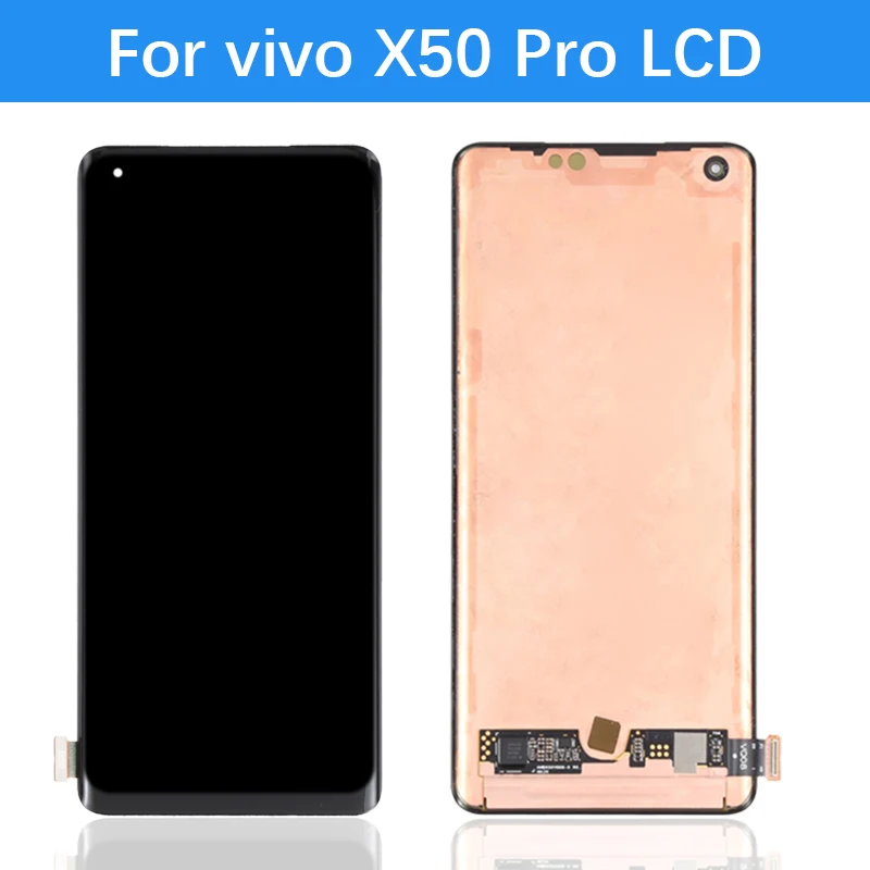 Original AMOLED For Vivo X50 Pro V2005A,2006 LCD Display LCD Touch Screen Digitizer Assembly Replacement For Vivo X50 Pro Screen