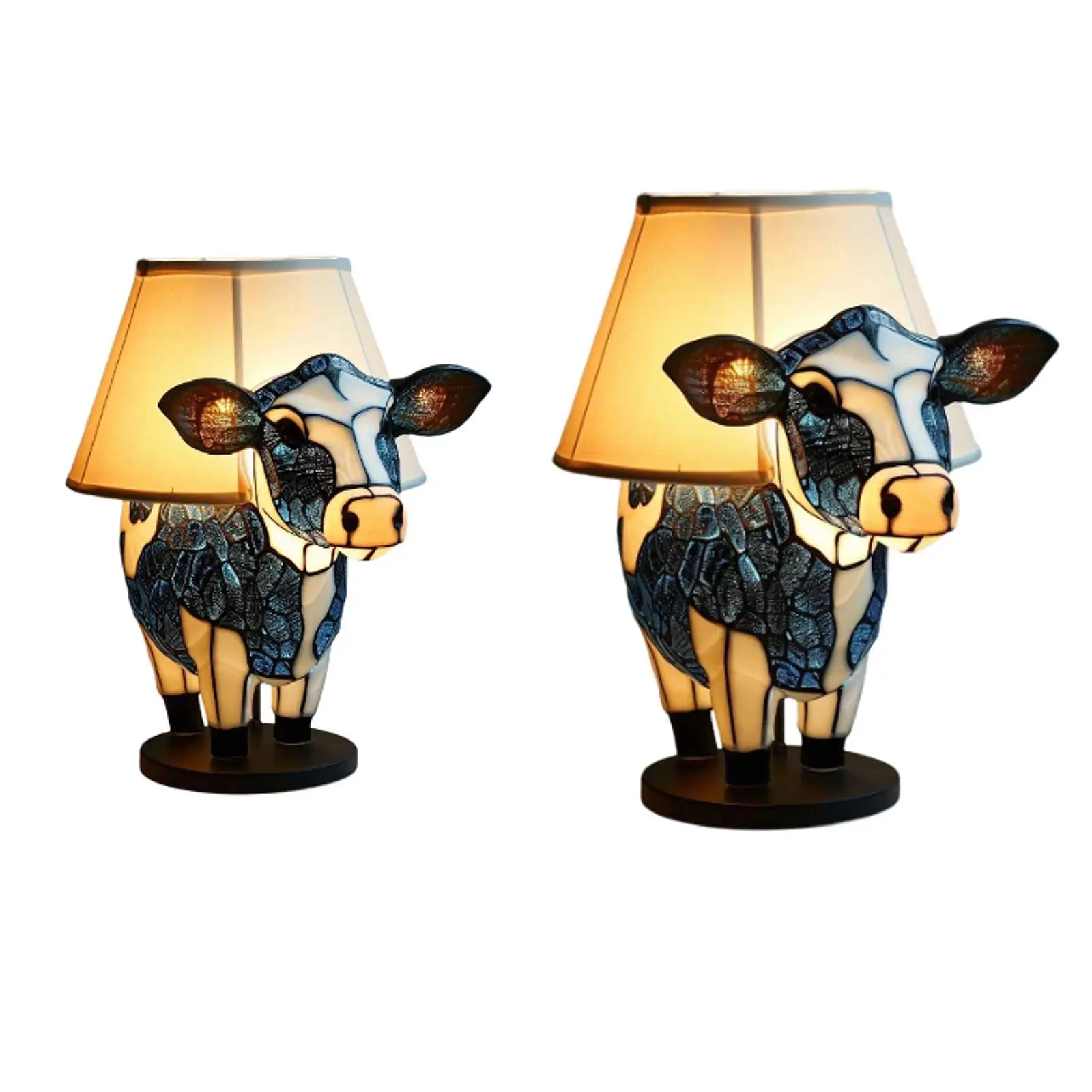 Animal Table Lamp Cow/Monkey Bedside Table Lamp With USB A+C Ports