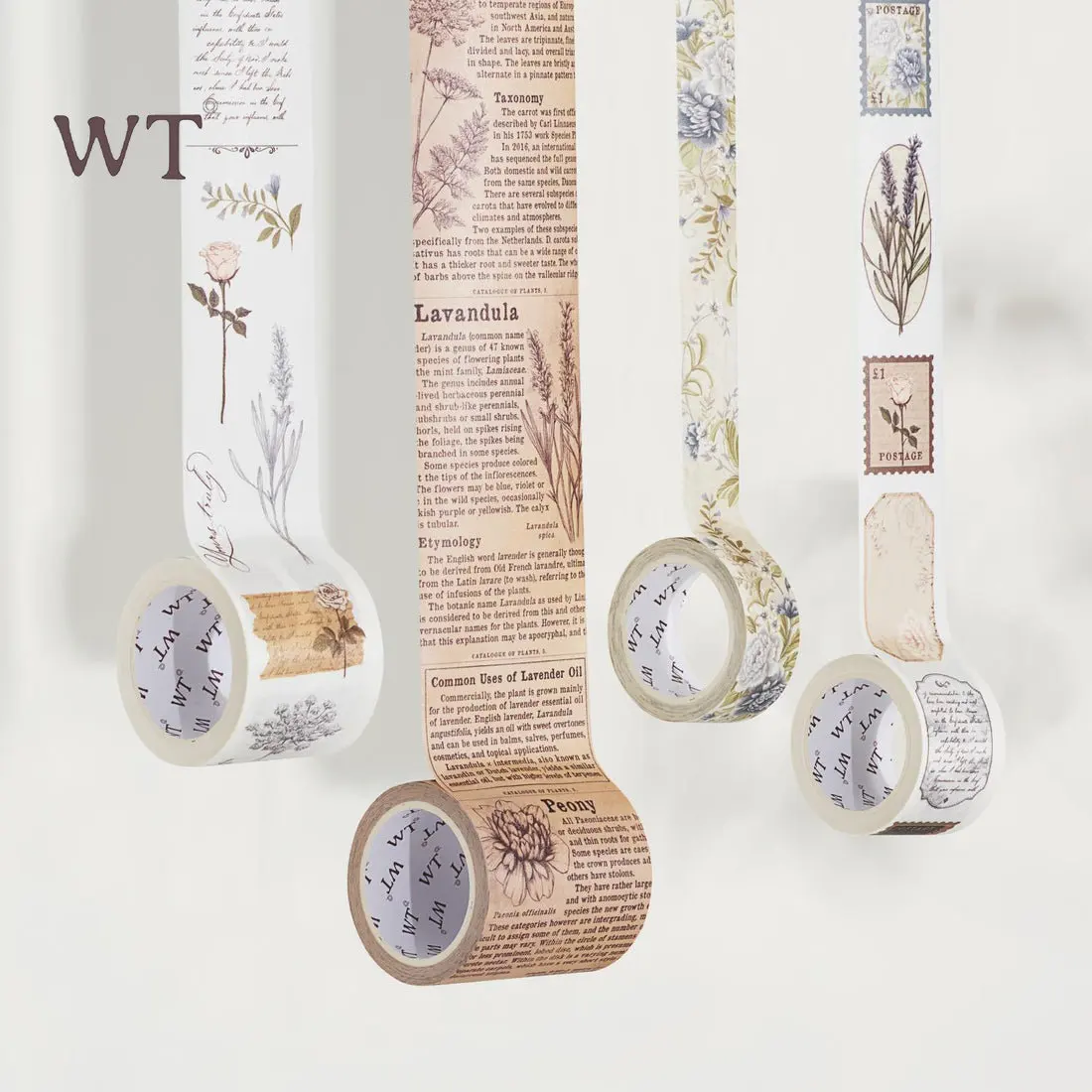 WT Original Vintage Scrapbooking Washi Tape Stickers Newspaper Letters Flower Flame My Agenda Journal Supplies Masking Tape