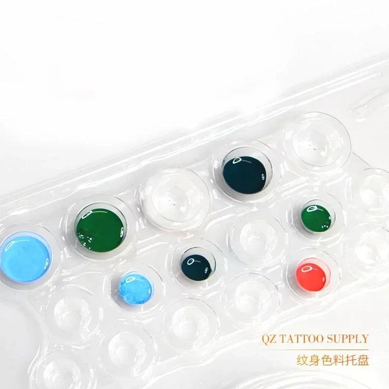 Hadron Tattoo Material Tattoo Pigment Palette Disposable Needle Washing Cup Multifunctional Ink Tray 50 Pieces