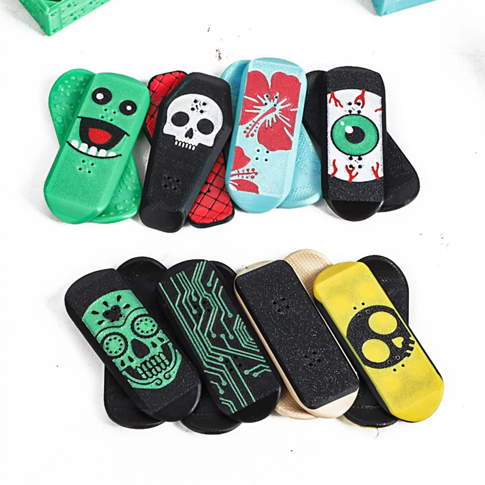 Mini Fingerboard 3D Printed Pocket-Sized Fingertips Surfboard Magnetic Mini Fingerboard for Men Women Boys Girls Youth Teens