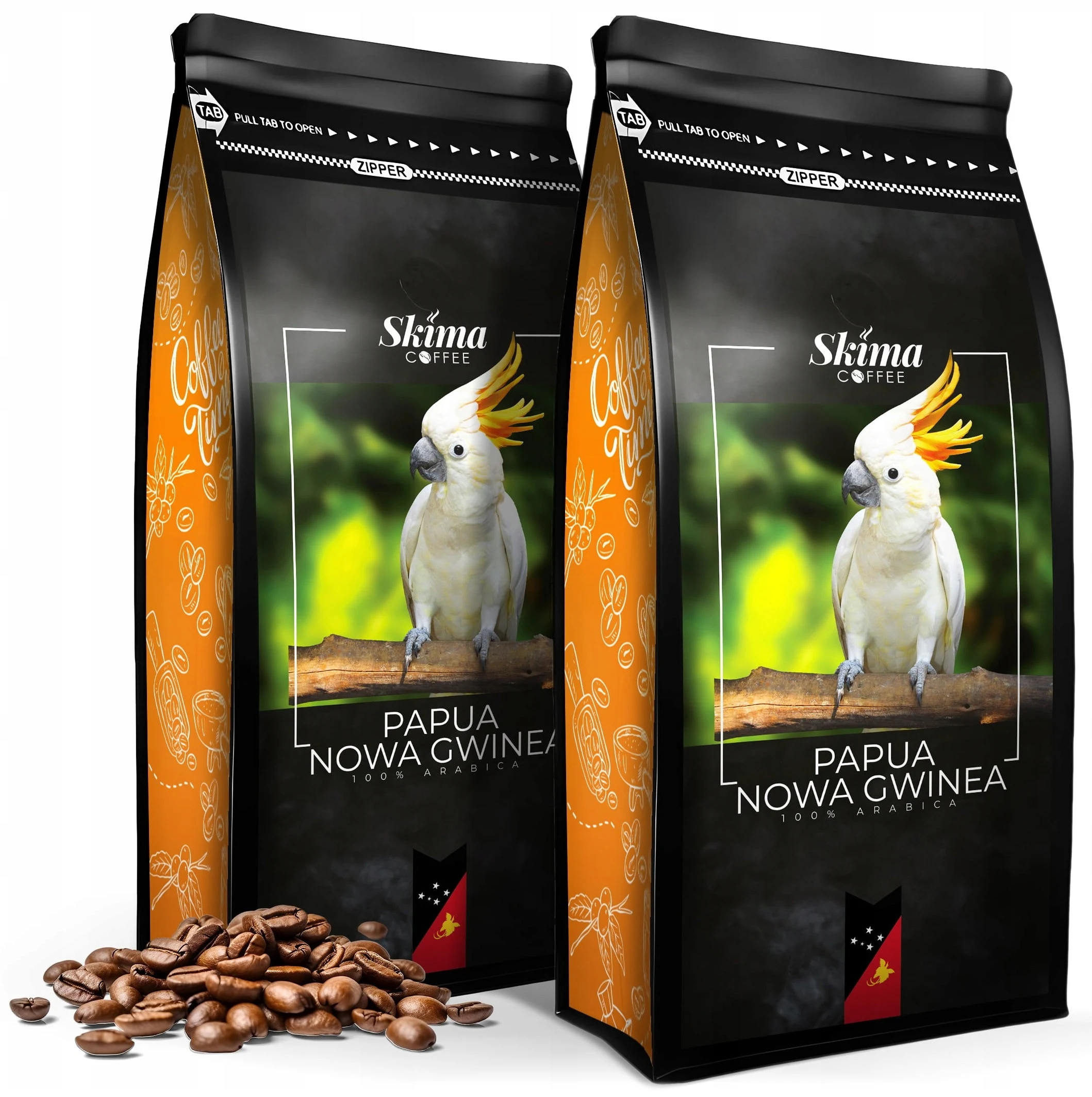 Kawa ziarnista 2x1kg PAPUA NOWA GWINEA 100% ARABICA do ekspresu + GRATIS