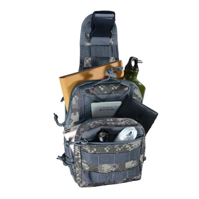 Outdoor Tactical Shoulder Bag Chest Shoulder Hiking Hunting Carry Bag Molle Pouch for Camouflage Crossbody Bag