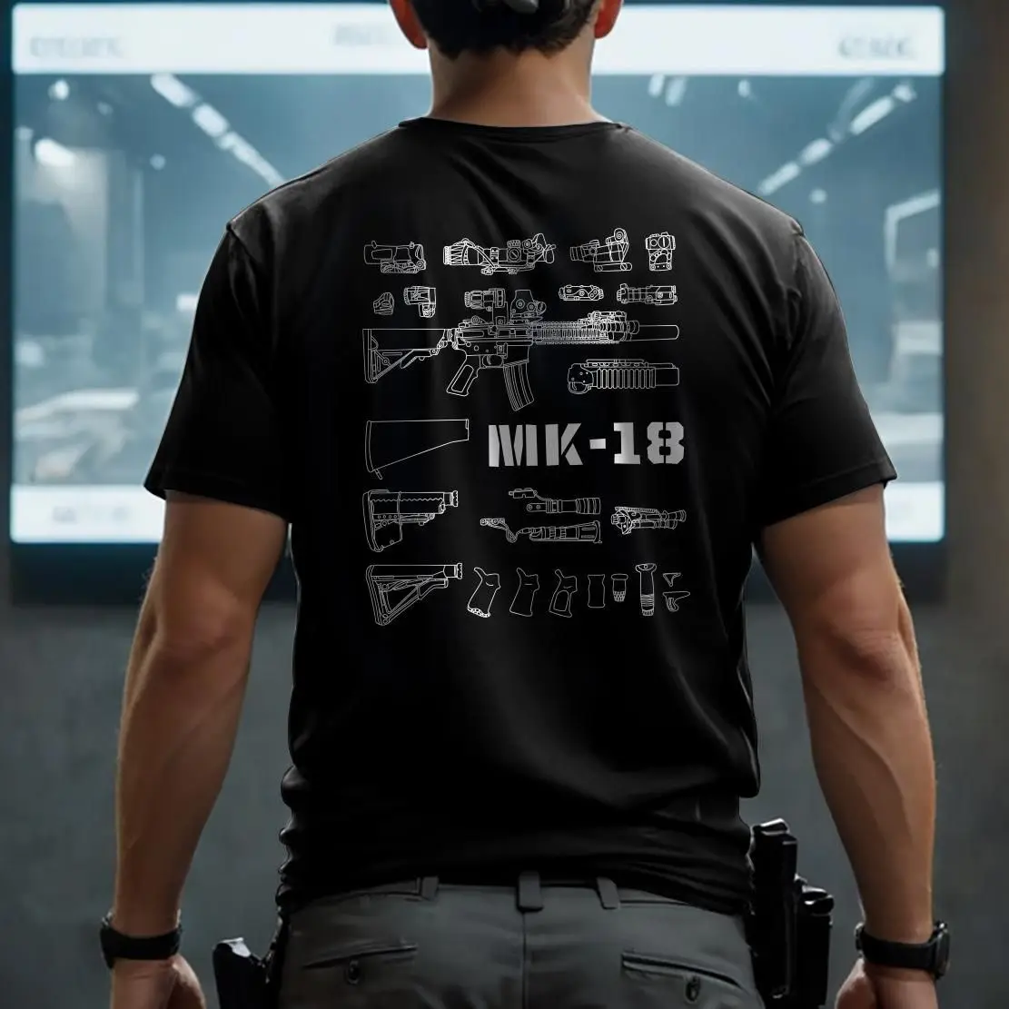 

Хлопковая футболка с короткими рукавами и принтом в стиле милитари Tough Guy, мужская летняя свободная американская тактическая футболка с круглым вырезом, дышащий повседневный топ