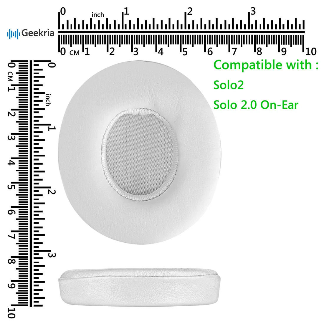Geekria auricolari per Beats Solo 2 Wireless Solo2.0 Wireless (B0534) cuffie di ricambio cuscinetti per le orecchie in pelle proteica cuscino di copertura