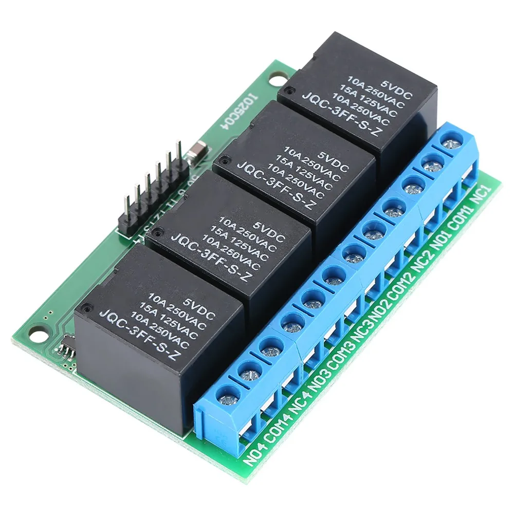 Relay Control 4 Channel 5V Relay IO25C04 Bistable Latch Relay Self Locking Low Pulse Trigger Self locking Relay Control Systems