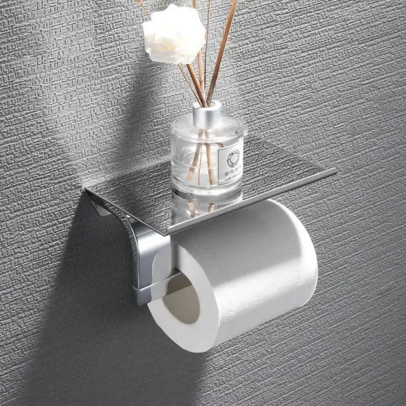 304 stainless steel roll paper holder, bathroom wall mounted toilet paper holder, mobile phone