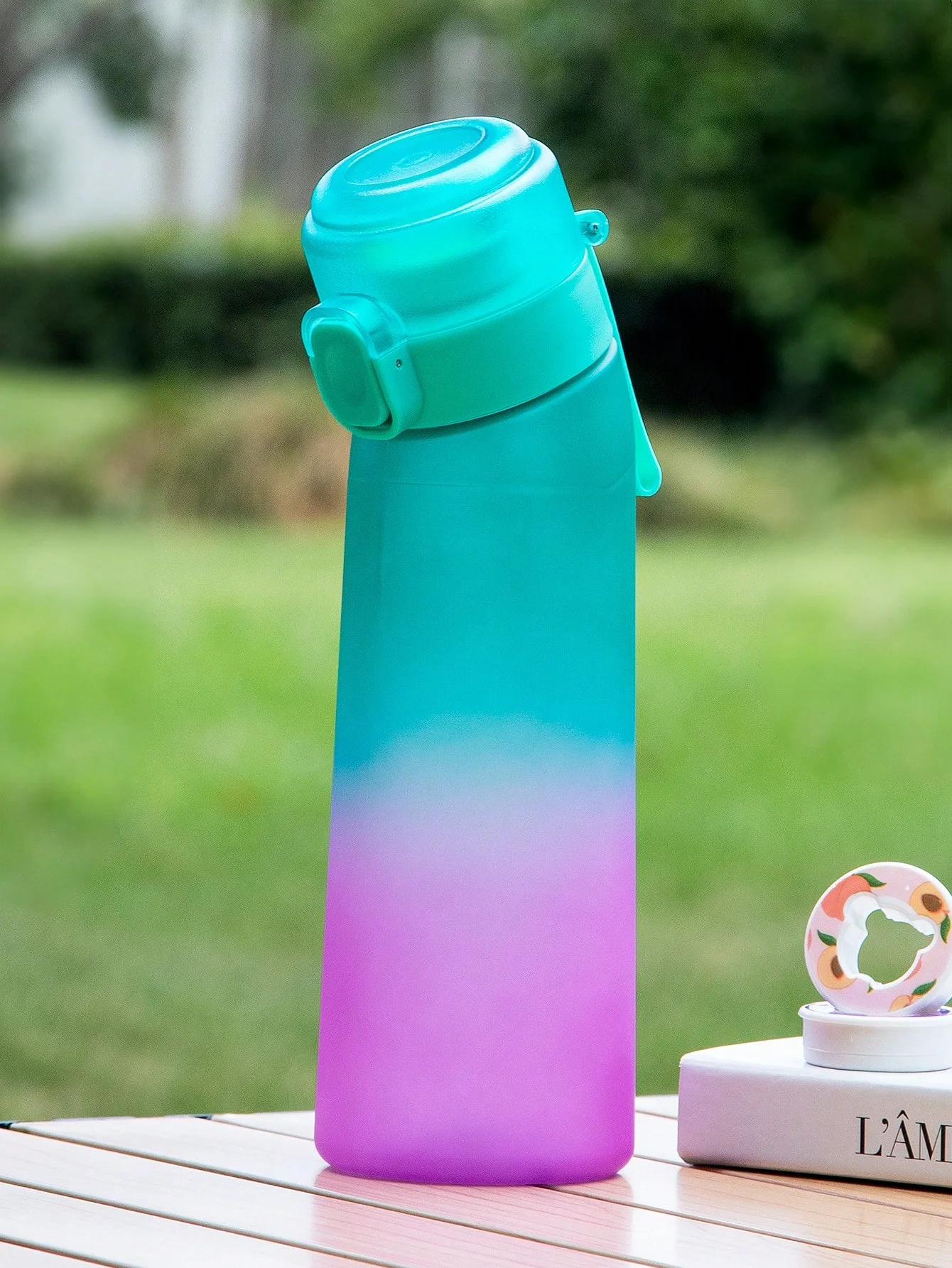 1 Stück Farbverlaufs-Luft-Wasserflasche mit 1 Stück zufälliger Bärenform, duftende Geschmackspoten, Getränkeflaschen für den Außenbereich, 0 Zucker, 0 Kalorien-Wasserbecher – Detail 5