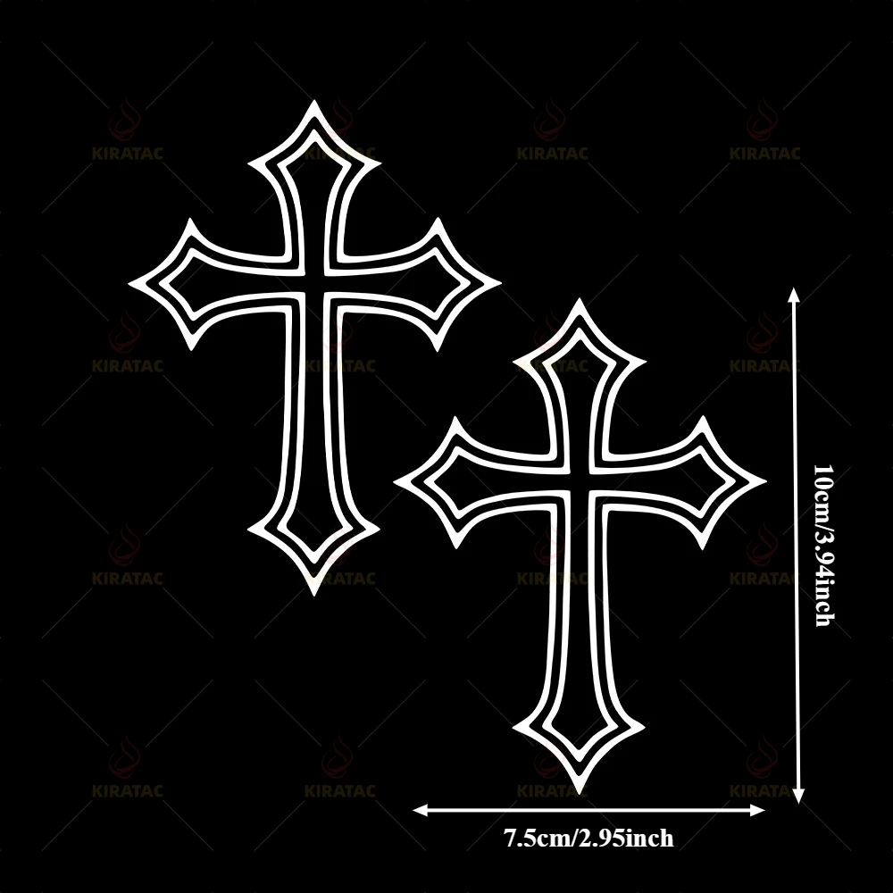 2PCS/set Creative Cross Motorcycle Sticker Waterproof Vinyl Decal for Motorbike Fairing Helmet Tailbox Fuel Tank Car Window