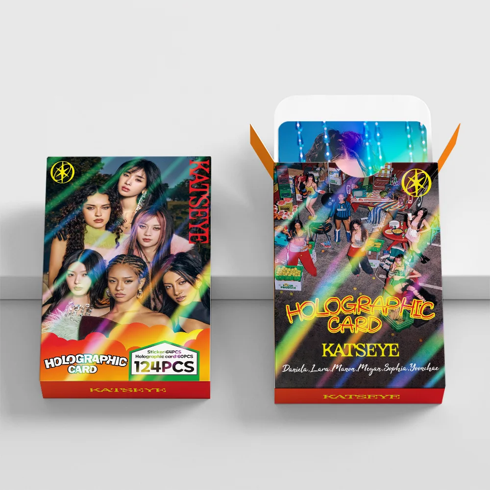مجموعة ملصقات بطاقات صور كورية مكونة من 60+64 قطعة من مجموعة KATSEYE - هدية لمحبي بطاقات LOMO القابلة للجمع من MANON SOPHIA DANIELA #3