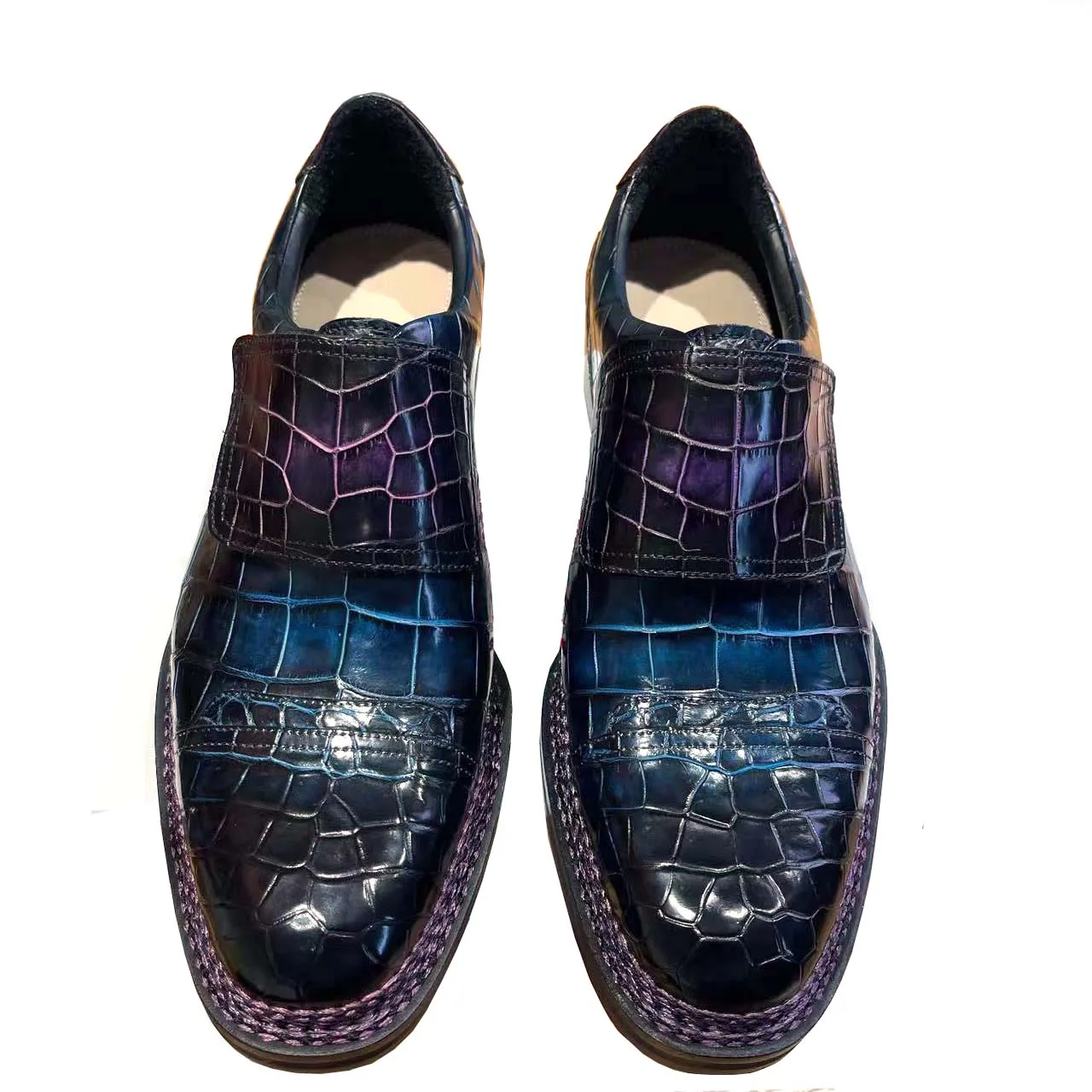 

Shechipingzhuangui мужская обувь из крокодиловой кожи, мужская обувь цвета кисти