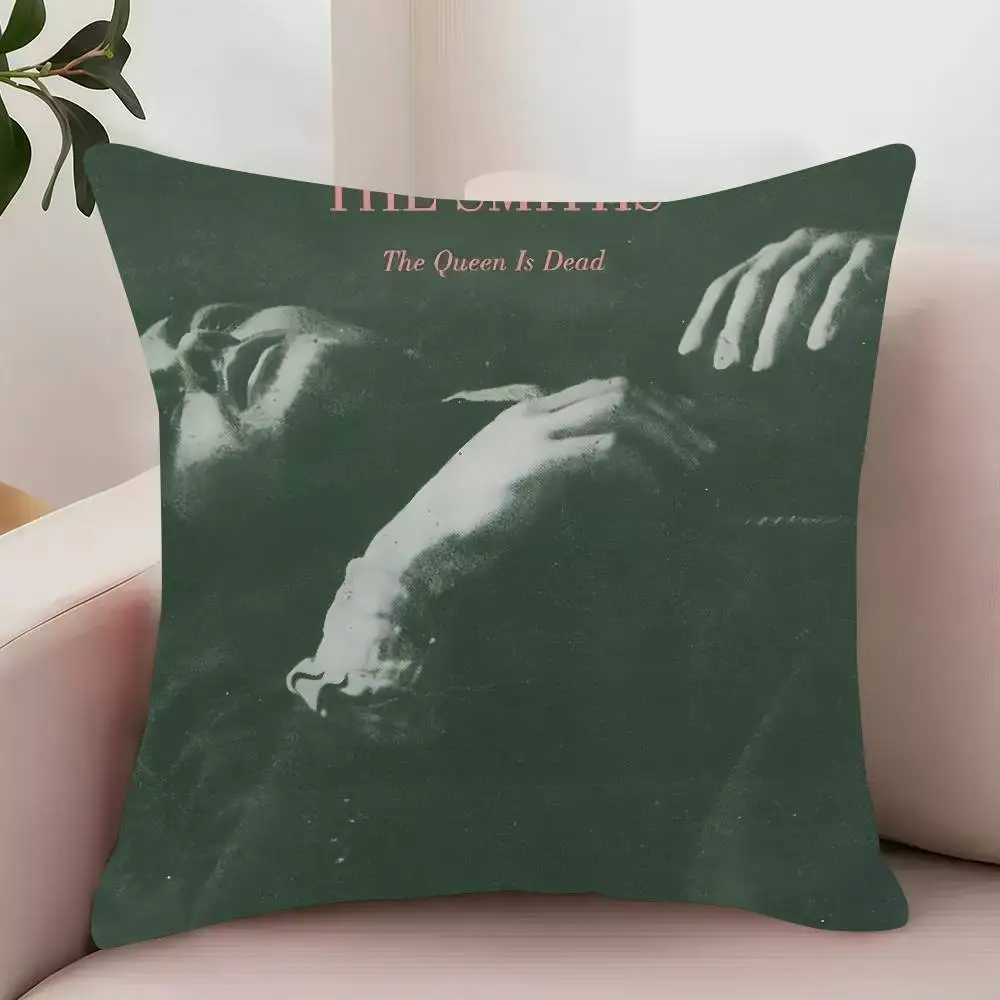 The S-Smiths The Queen Is Dead  Pillow Case Decor Protective Covers Comfortable soft for Sofa Living Room Home office