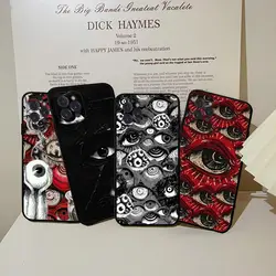 Scary Face Eyes Phone Case For iPhone 15 14 11 12 13 Mini Pro XS Max Cover 7 8 Plus X XR Funda Shell