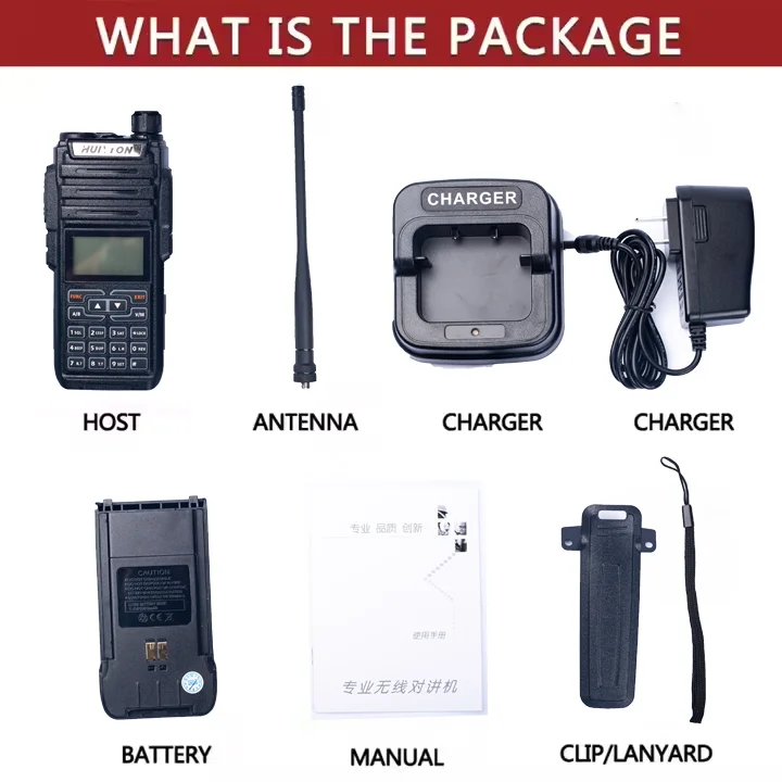 Novo intercomunicador portátil original huiyton HT-990A para equipe de serviço turístico autônomo ao ar livre intercomunicador especial de forte penetração