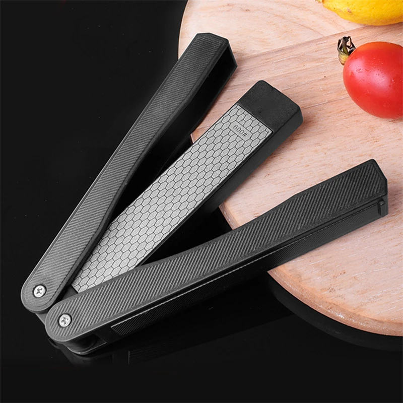 Portable Knife Sharpener Folding Diamond Double-sided Fan Shape Knife Scissors Sharpening Stone Kitchen Ceramic Sharpening NEW