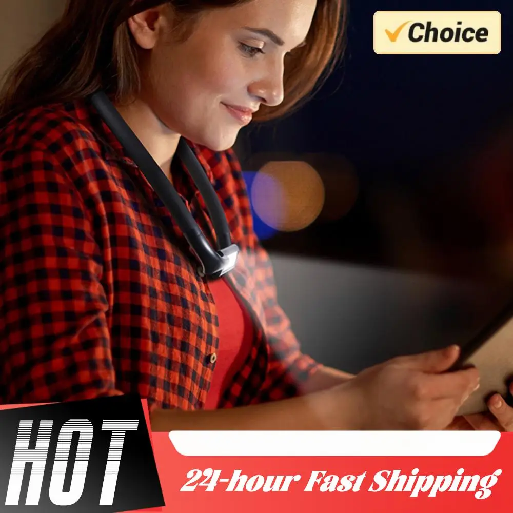 

Book Light Stepless Dimming Creative Night Light 1800mAh Last Up To10H USB Rechargeable 270 Degree Flexible for Knitting Camping