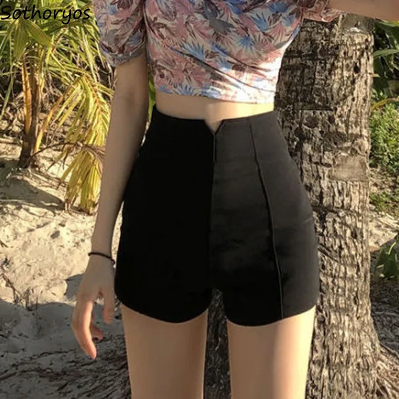 

Summer Black Shorts Women Sexy Y2k Girls Fashion Stretchy Beach Holiday Casual Hotsweet Soft High Waist All-match Korean Style