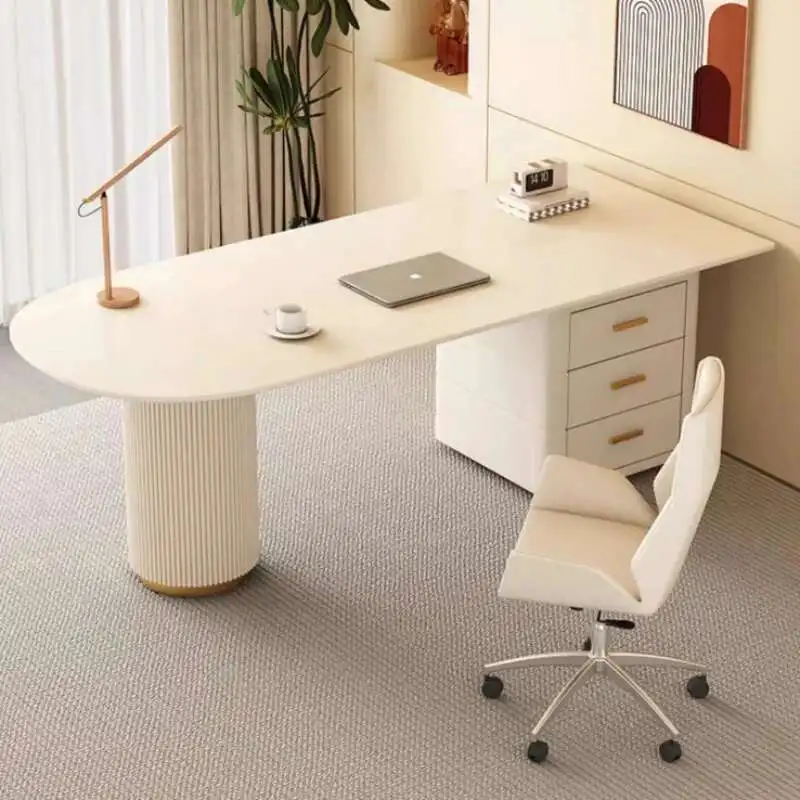 

Drawers Storage Office Desk Modern Writing Luxury Workstation Office Desk Conference White Mesa De Escritorio Room Furniture