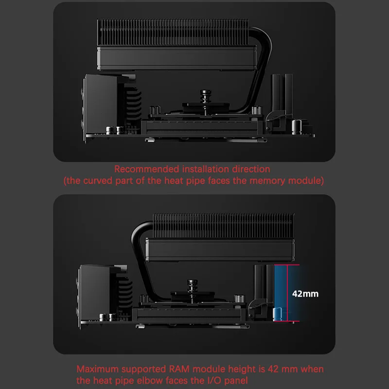 ID-COOLING IS-77-XT 77mm Height 6 Heat Pipes CPU Cooler 120mm Fan 47.5CFM 3000RPM For Intel LGA1851/1700/1200/115X AMD AM5/AM4 view 4