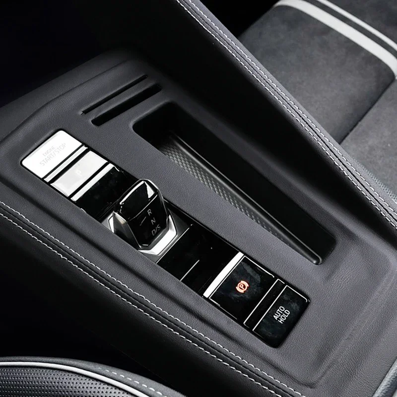 

Для Volkswagen VW Golf 8-го поколения MK8 2021 2022 2023 2024: Накладка на панель переключения передач из натуральной кожи с нитяной отделкой для Golf 8