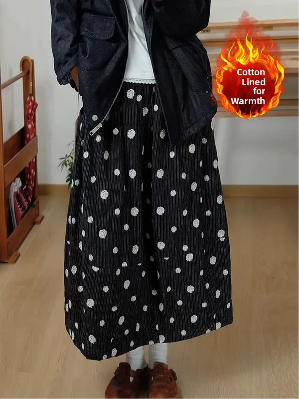 

Теплая хлопковая юбка-миди трапециевидной формы со складками, женская модная винтажная юбка большого размера в клетку, осень-зима