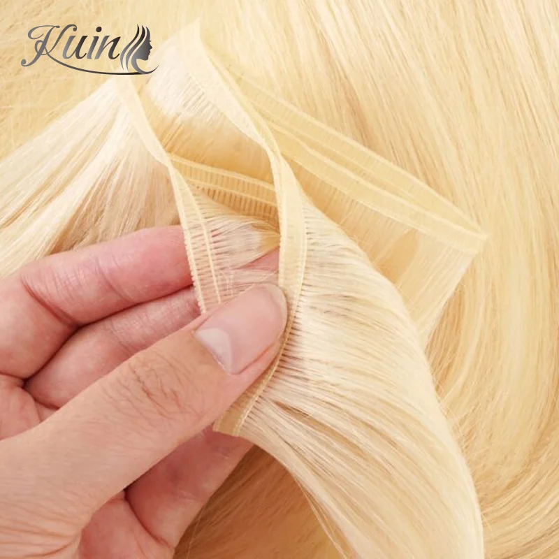 Straight Silk Hair Weft Unproccessed Raw Virgin Human Hair Extensions For Women Kuin Hair Weaves Bundles One Donor Weft 100G/Set