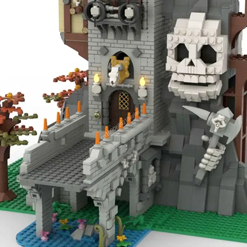 3872pcs Moc ยุคกลาง Skull Watchtower ปราสาท Modular รุ่น Building Blocks DIY ชุดประกอบอิฐของเล่นเด็กของขวัญ