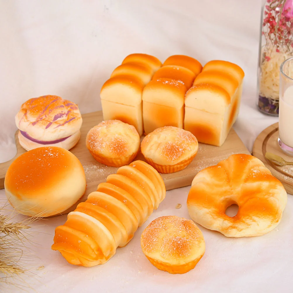 

6 Pcs Simulated Bread Artificial Loaf Cake Simulation Sourdough Fake Breads Food Models